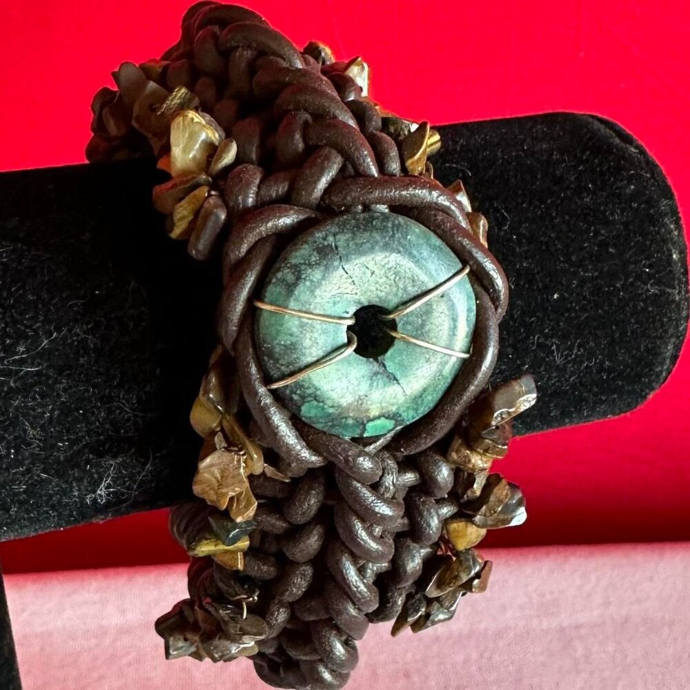 Unique Handmade Leather Knot Bracelet